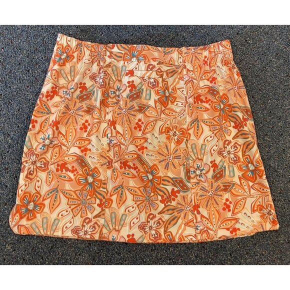 NWT Ripskirt Hawaii Skirt Pinwheel Floral Orange Blue Purple Extra Large XL New - Picture 4 of 4